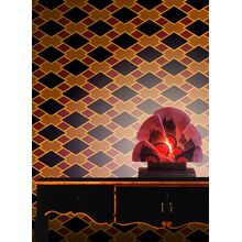 Пример обоев в стиле модерн по трафарету