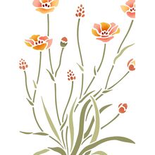 Пример трафарета лютика