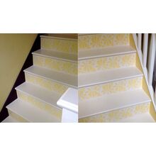 Образец декора лестницы трафаретом