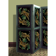 Декор ширмы в японском стиле по трафарету