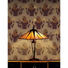 Декор стены в египетском стиле по трафарету