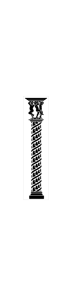 Пример трафарета Колонна с херувимами