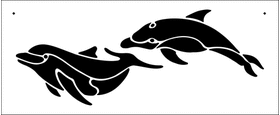 Пример трафарета Дельфины 3