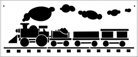 Пример трафарета Поезд 2