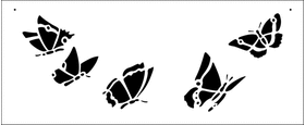 Пример трафарета Бабочки 2