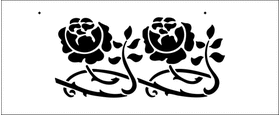 Пример трафарета Беспутная роза 2