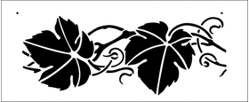 Пример трафарета Виноградные листья