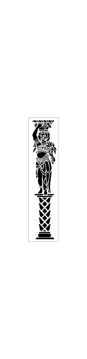 Пример трафарета Нубийская колонна