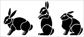 Пример трафарета Кролики