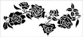 Пример трафарета Бордюр из роз