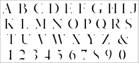 Пример трафарета Римский алфавит