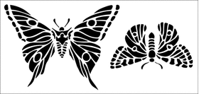 Пример трафарета Бабочка 1
