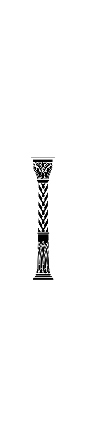 Пример трафарета Готическая колонна