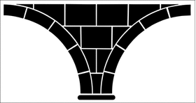 Пример трафарета Каменная арка