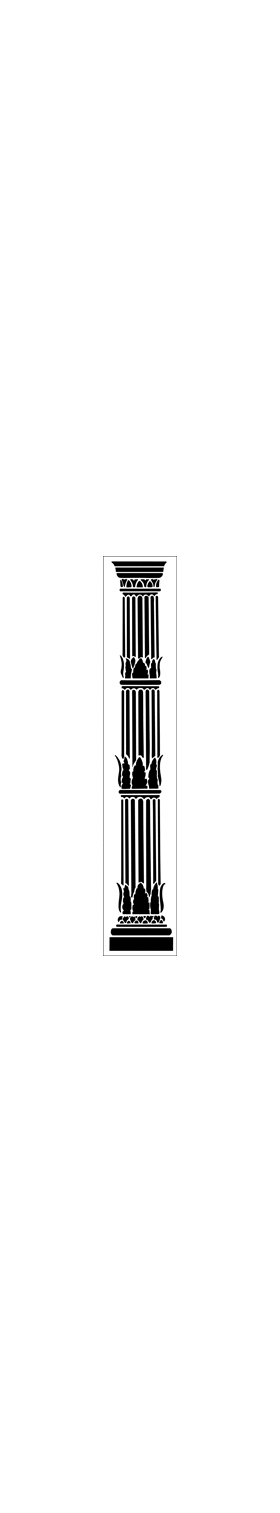 Пример трафарета Колонна с акантусом