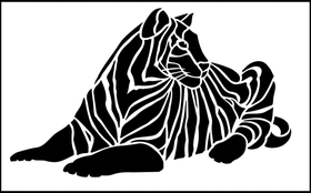 Пример трафарета Тигр 1