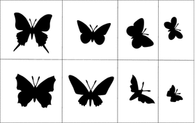 Комплект трафаретов - бабочки