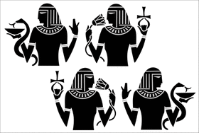 Пример трафарета Египетская походка