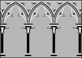 Трафарет Готические арки