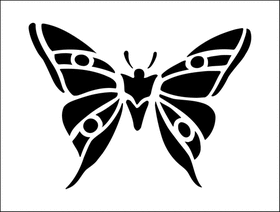 Пример трафарета Бабочка 6