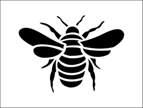 Пример трафарета Пчела 1