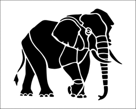 Пример трафарета Слон