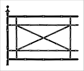 Пример трафарета Бамбуковая изгородь