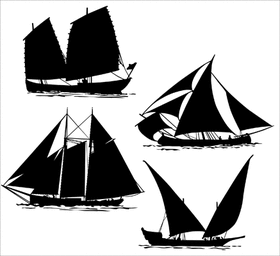 Пример трафарета Рыбацкие лодки