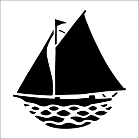 Пример трафарета Мотив с яхтами