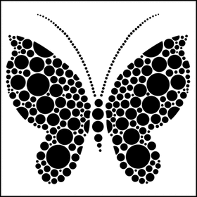 Пример трафарета Бабочка 3