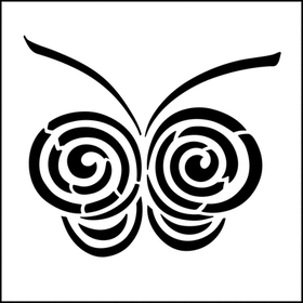 Пример трафарета Бабочка 4