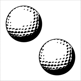 Пример трафарета Мячи для гольфа