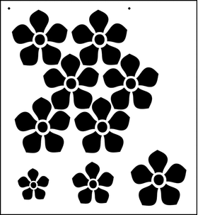 Трафарет ромашки как есть
