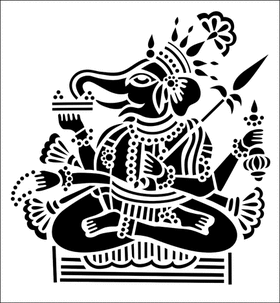 Трафарет бога из Индии