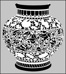 Пример трафарета Турецкая ваза