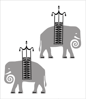 Пример трафарета Слоны 2