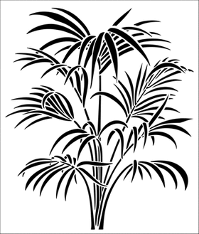 Пример трафарета Райская пальма