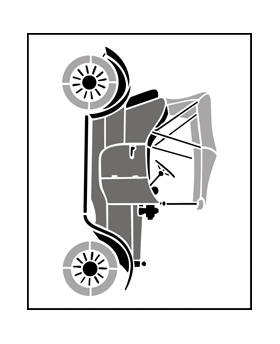 Трафарет Старинное авто