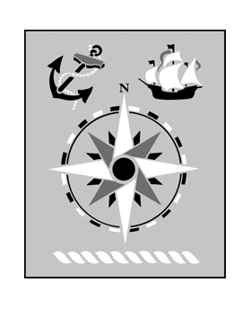 Трафарет Морская тема
