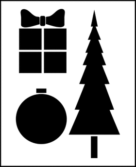 Пример трафарета Рождественский набор