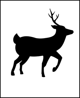Пример трафарета Северный олень