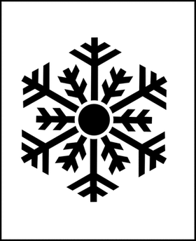 Пример трафарета Снежинка 2