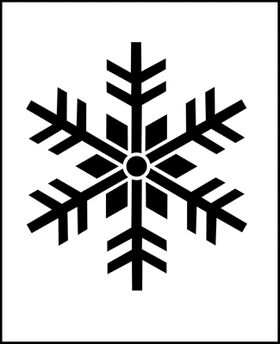 Пример трафарета Снежинка 5