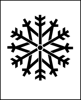 Пример трафарета Снежинка 6