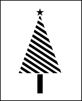 Пример трафарета Полосатое дерево