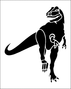 Пример трафарета Динозавр