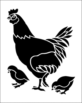 Пример трафарета Курица