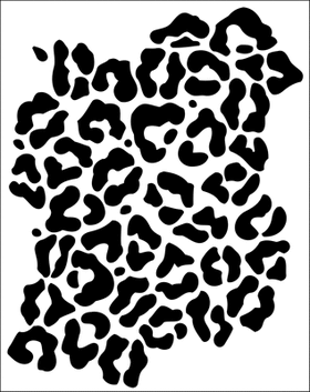 Пример трафарета Леопарды 1