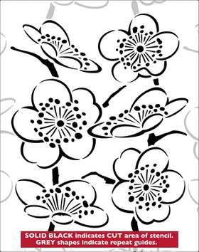 Пример трафарета Цветы 4