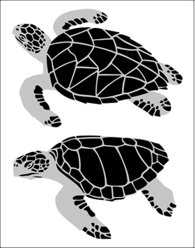Пример трафарета Черепахи 1